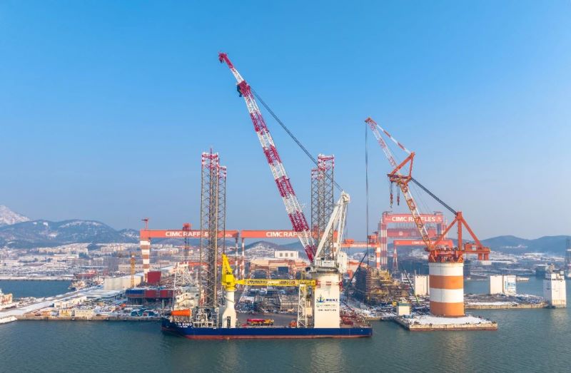 開和爭流勇奮楫，國之重器向深藍|我國最新一代風電安裝船“博強3060”在煙臺交付(圖3)